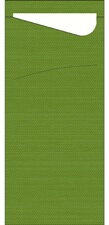 Púzdro na príbor Sachetto Tissue 8,5x19cm listová zelená, biely obrúsok 100ks/bal 5bal/krt