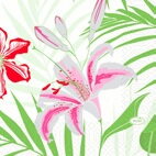 Obrúsky Tropical Lily 3vr. 24x24cm 50ks/bal 20bal/krt