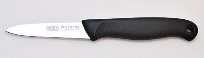 Nôž kuchynský 3´´ 75mm červený, plast.rúčka 10PK