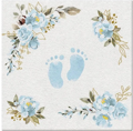 Obrúsky AIRLAID 40x40cm Baby Feet light blue 50ks/bal 8PK