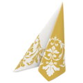 Obrúsky AIRLAID 40x40cm Reverse Motif gold-white 50ks/bal 8PK