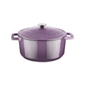 Liatinový hrniec s vekom D20cm 2,82l fialový LAVA