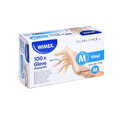 Rukavice vinyl biele,nepúdrované  M 100ks/bal, 10PK