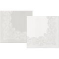Obrúsky AIRLAID 40x40cm Royal Lace silver - white 50ks/bal 8PK