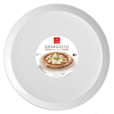 Tanier pizza 33,5cm Grangusto bez dekoru biely sklo  12PK