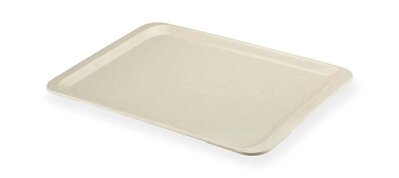 Podnos obdĺžnik 53x37cm hladký polyester -40+130C krémový 25PK