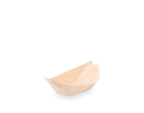 Fingerfood miska drevená, lodička 9 x 6 cm 100ks/bal,20bal/krt