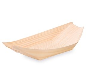 Fingerfood miska drevená,lodička 21,5x11 cm 100ks/bal 20bal/krt