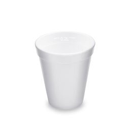 Pohár 200ml termo biely polyst D8cm, 25ks/bal 40bal/krt