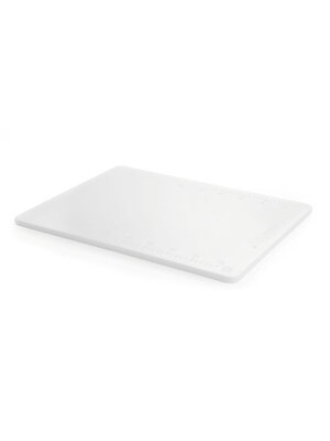 Doska na krájanie biela 500x380x12mm s mierkou HDPE 6PK