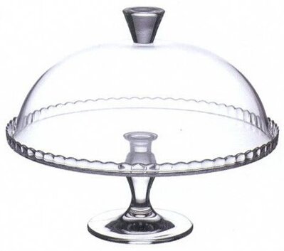 Podnos na tortu s nohou 32,2cm +kupola Patisserie OK1/PK4