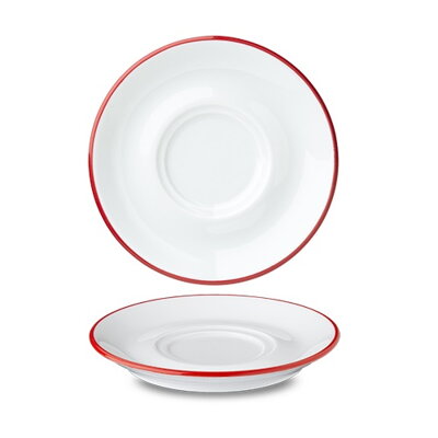 Podšálka 12cm  RETRO Kante red, porcelán