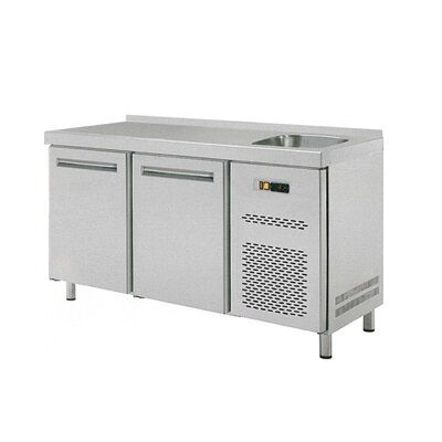 Stôl chladiaci s drezom, 2 x dvere, RT-2D-S