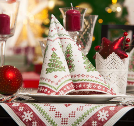 Obrúsky Linclass Premium 40x40cm Gina Vianoce 6PK/50ks