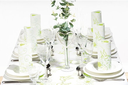 Obrúsky 40x40cm zelená svadba 50/bal 6PK linclass premium