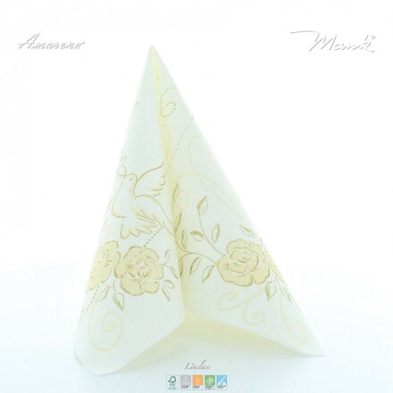 Obrúsky 40x40cm zlaté svadba 50/bal 6PK linclass premium