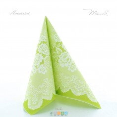 Obrúsky Airlaid Dinner 40x40cm Franziska zelená 6PK 50ks