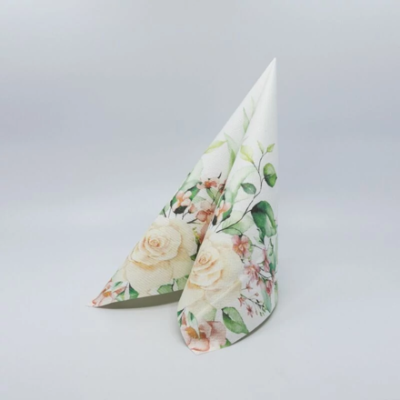 Obrúsky AIRLAID 40x40cm Floral Moments 50ks/bal 8PK