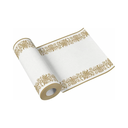 Šerpa AIRLAID 40 cm x 24 m Golden ornament  4PK