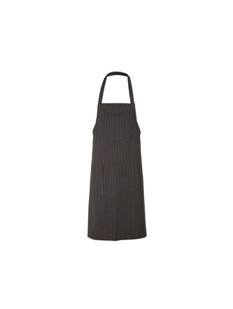 Zástera čierna pásikava Bib Apron