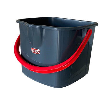 Vedro plast 15,5l hranaté antracit BranQ