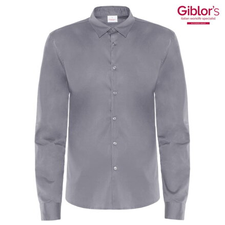 Košeľa pánska Peter sivá dlhý rukáv, 97% cotton 3% elastan