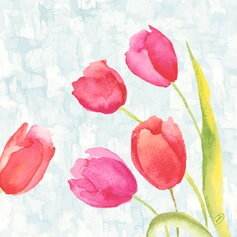 Obrúsky Painted Tulips Classic 40x40cm 50ks/bal  6bal/krt