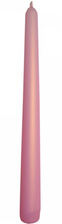 Sviečka kónická ružová 10ks/bal/12krt