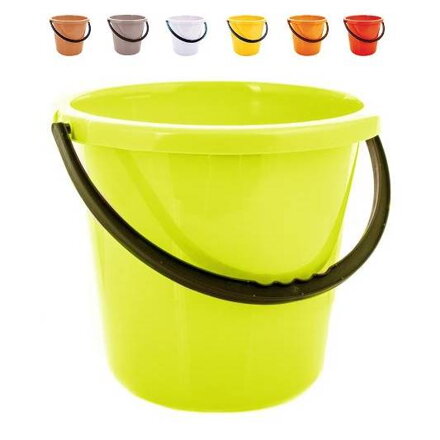 Vedro okrúhle plast 12l mix farieb 10PK