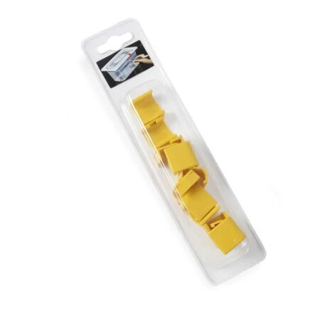 Klipsy na gastronádoby polypropylén žlté 12ks/bal HACCP