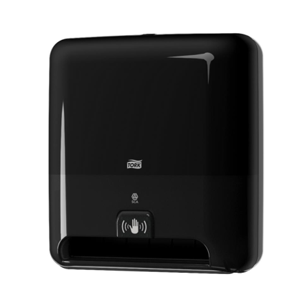 Zásobník Matic Tork čierny H1 na papier utierky v kotúči, plast senzor