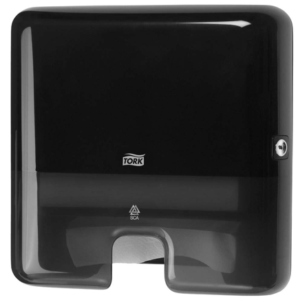 Zásobník Tork H2 Mini na utier Interfold, čierny plast 295x302