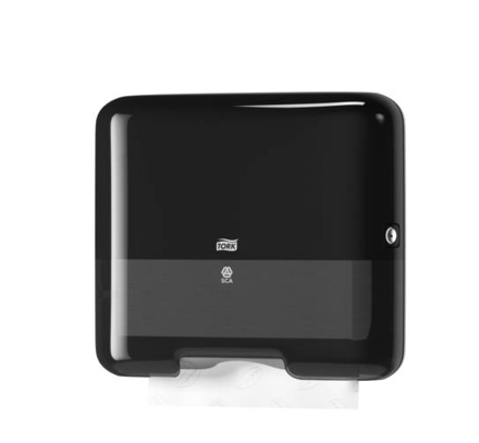 Zásobník Tork H3 Mini na papier utierky ZZ/C,čierny plast 291x33