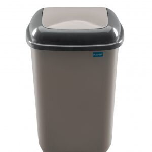 Kôš odpad. preklapací hnedý plast 28L 8PK