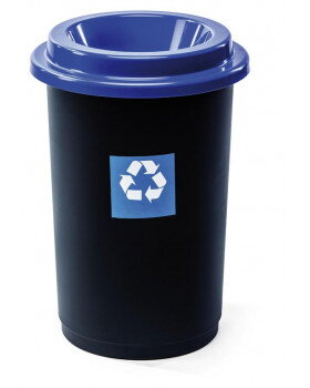 Kôš na odpad okrúhly modrý na papier 50l plast
