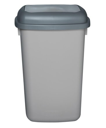 Kôš odpad. preklapací  45l  sivý plast 6PK