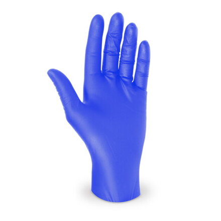 Rukavice nitrilové modré nepúdrované L 100ks/bal, 10PK 54krt/pal