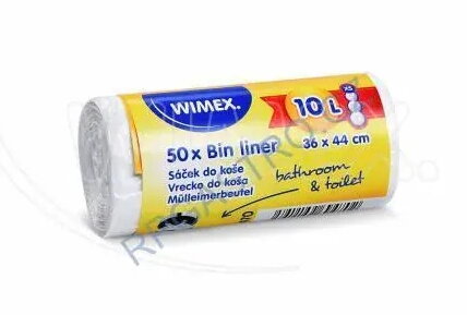 Vrecia na odpad 10l,biele 36x44cm 50ks/rol, 60rol/kar