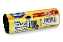 Vrecia na odpad 18l,čierne  45x54cm50ks/rol, 24rol/kar