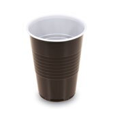 Pohár 180ml automatový hnedo-biely 100ks/bal, 3000 PK