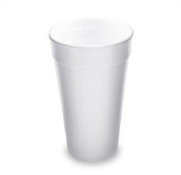 Pohár 300ml termo biely polyst 20ks/bal, 50bal/krt