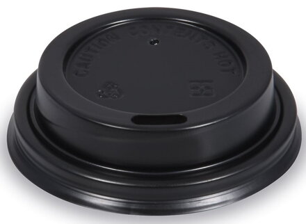 Viečko vypuklé (PS) čierne D62mm 50ks/bal 20bal/krt /7611pohár/