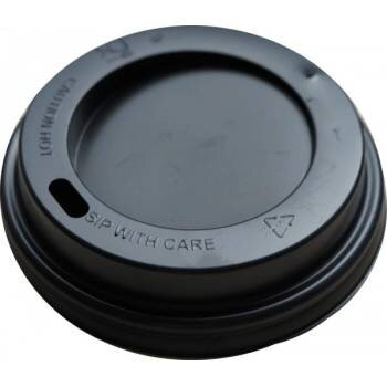 Viečko vypuklé (PS) čierne D73mm 100ks/bal 10bal/krt /76420pohár/