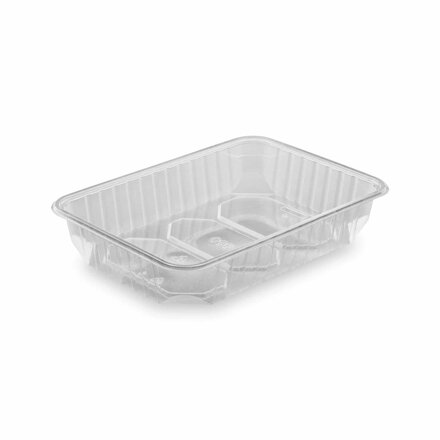 Vanička hranatá priesvitná 500ml, pre viečko 77500 50ks/bal 10bal/krt