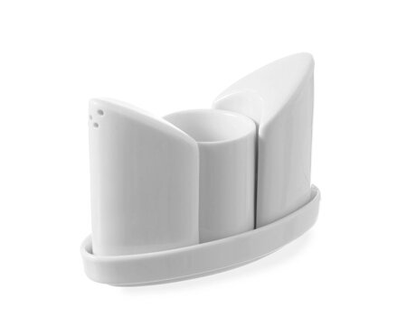 Súprava dochuc. 3D soľ, korenie, špáradlá porcelán