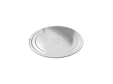 Podnos D34cm strieborny pevný lepenkový 3vrs.  50ks/bal