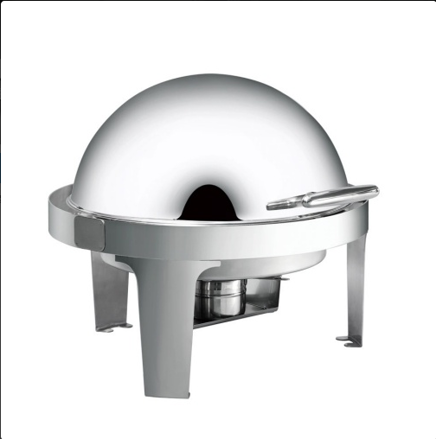 Chafing kruhový Roll Top 4,5L, výklopné veko, antikor