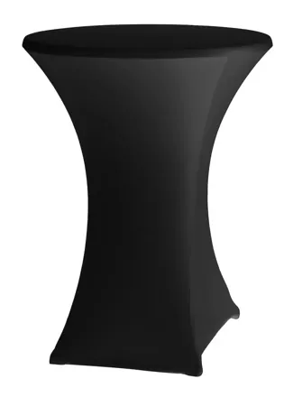 Obrus na stôl okrúhly  D85cm čierny streč