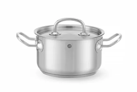 Kastról vysoký + veko 16x9,5cm 1,9L KitchenL antikor