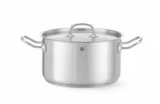 Kastról vysoký + veko 24x13,5cm 5,5L KitchenL antikor
